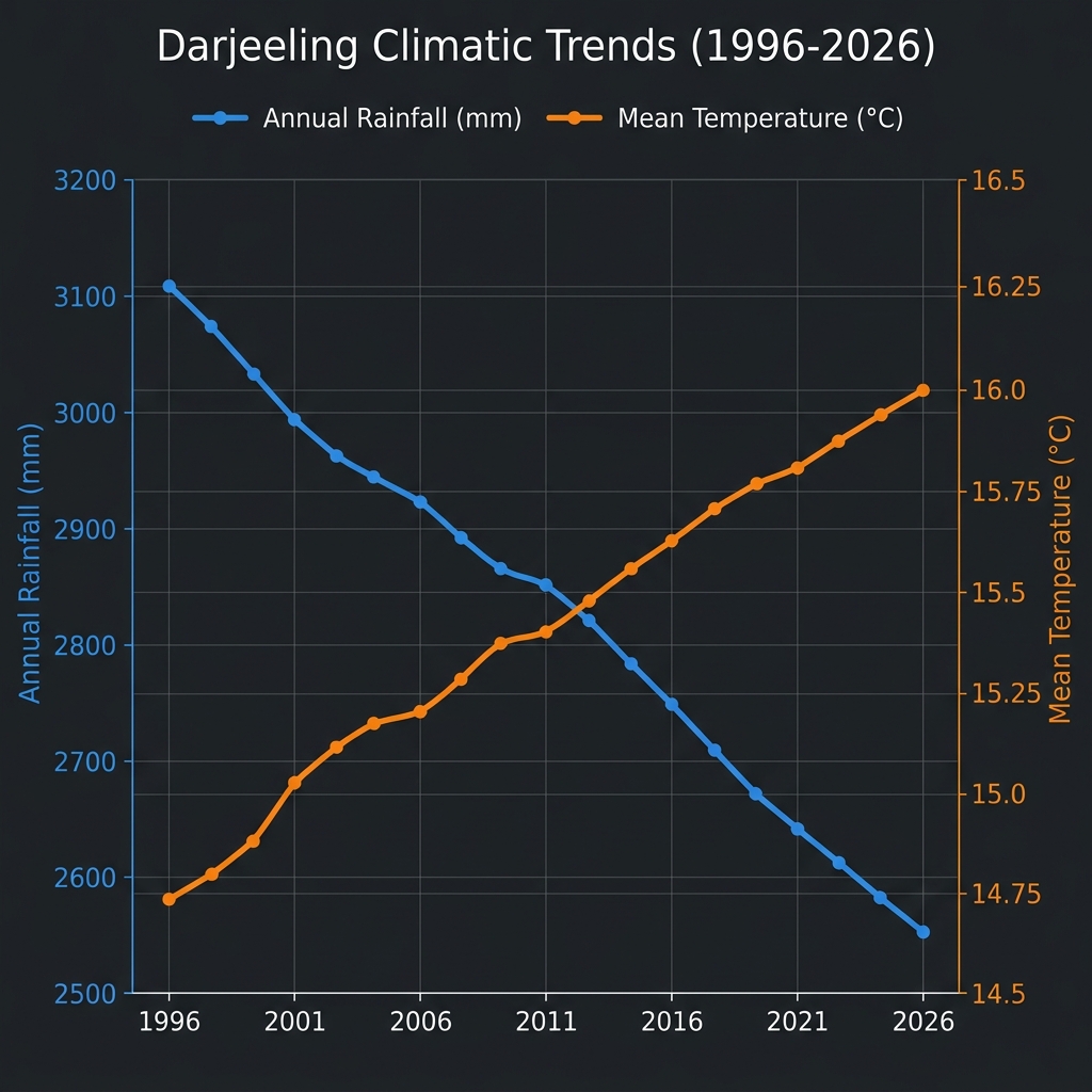 Darjeeling Climatic Trends Graph