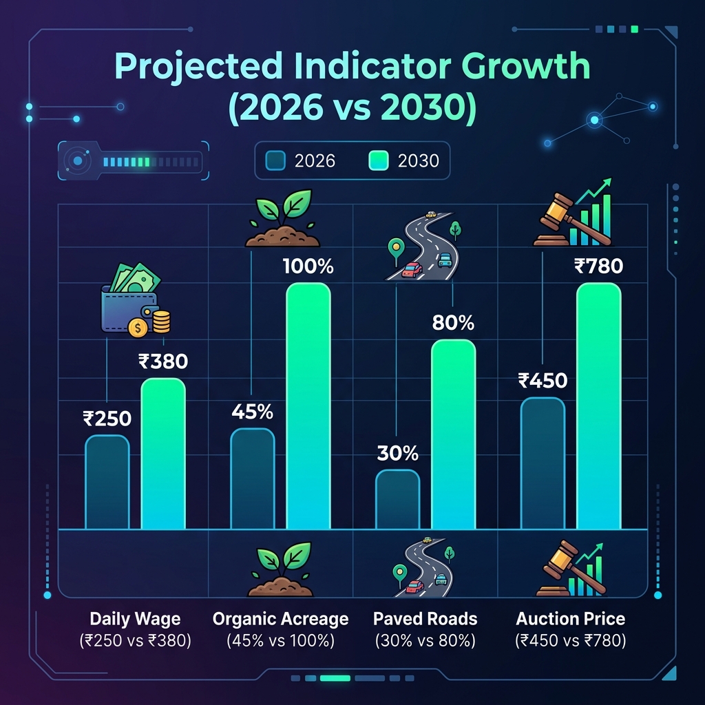Projected Indicator Growth Bar Chart
